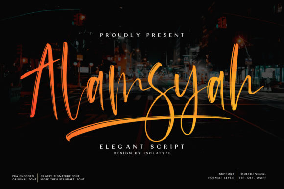 Alamsyah Font: A Stylish Script for Memorable Brand Content