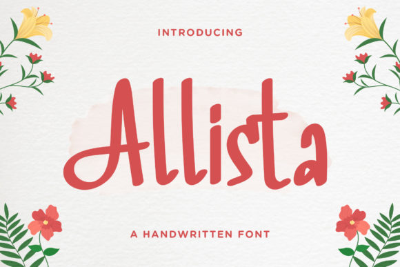 Allista: A Handwritten Font for Elegant Design