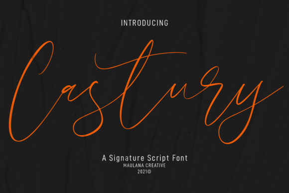 Castury: A Script Font for Elegant Design