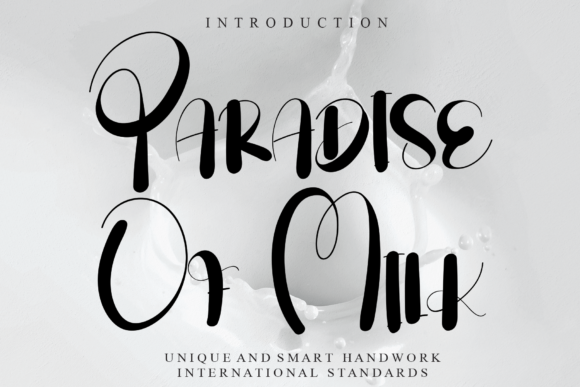 Paradise of Milk: A Charming Script Font