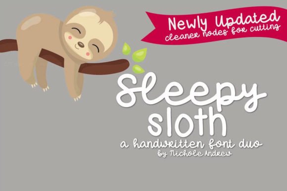 Sleepy Sloth Duo: A Calm Font for Creative Projects