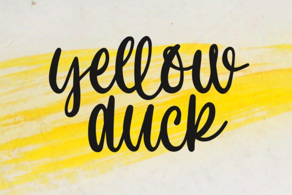 Yellow Duck: A Fun, Friendly Script Font